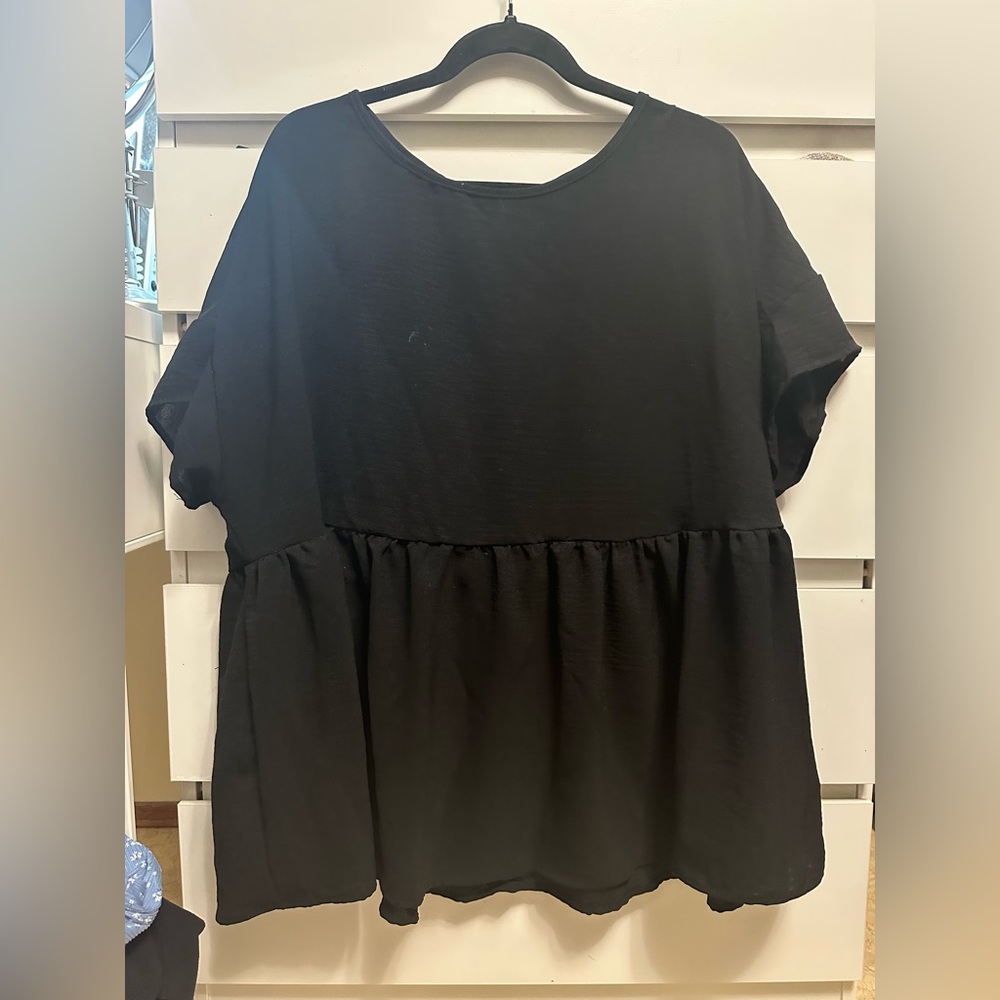 SHEIN Black Flowy Blouse